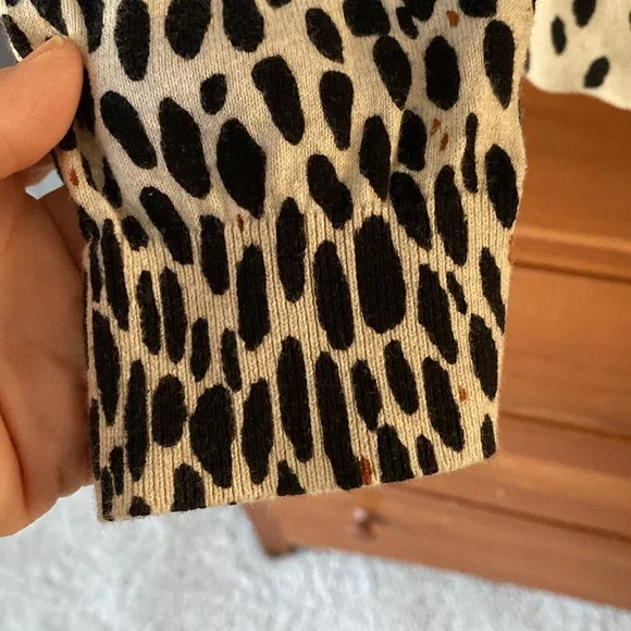 J Crew Meecantile leopard teddie sweater - Picture 5 of 9